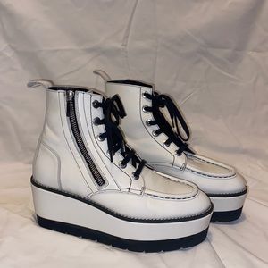 White platform free people boots